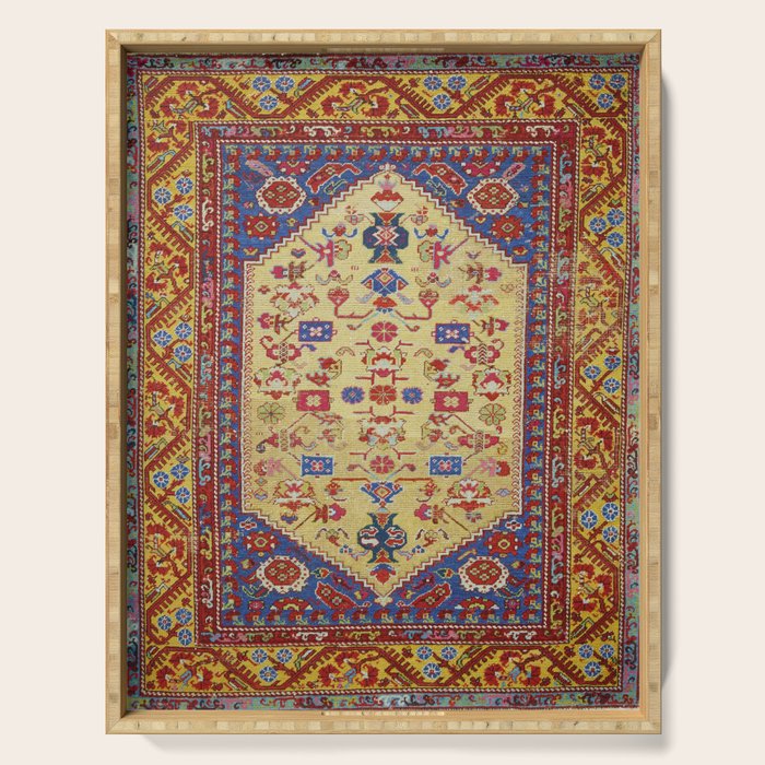 Demerci Kula Antique Turkish Rug Print Serving Tray Gallery Image 1