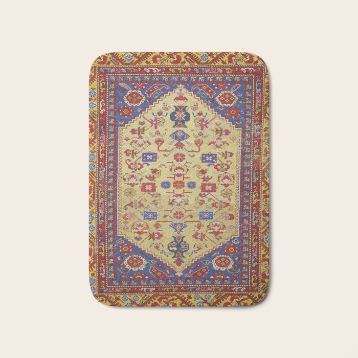 Demerci Kula Antique Turkish Rug Print Bath Mat Gallery Image 1