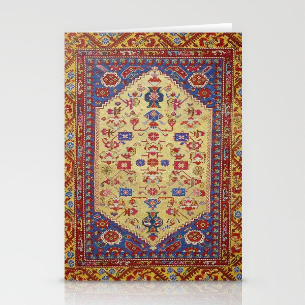 Demerci Kula Antique Turkish Rug Print Stationery Card Gallery Image 1
