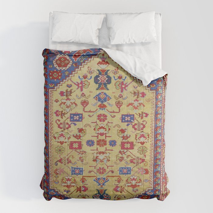 Demerci Kula Antique Turkish Rug Print Comforter Gallery Image 1
