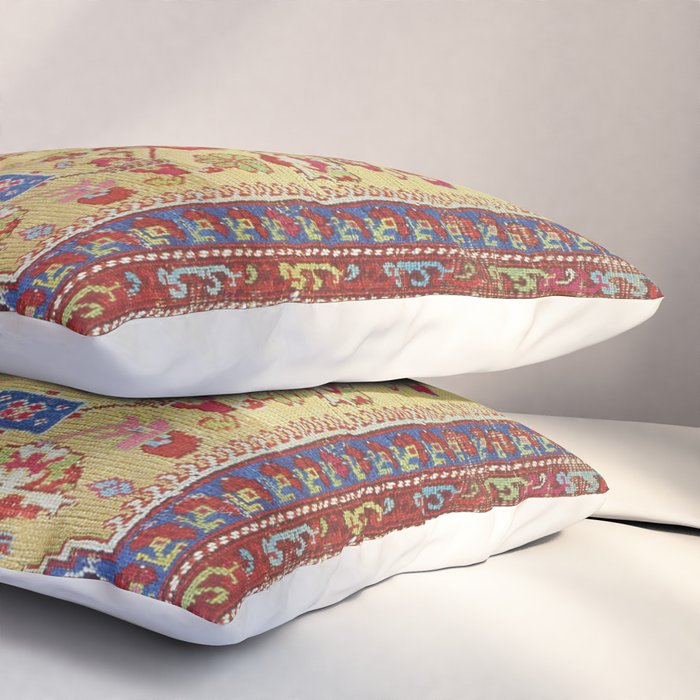 Demerci Kula Antique Turkish Rug Print Pillow Sham Gallery Image 3