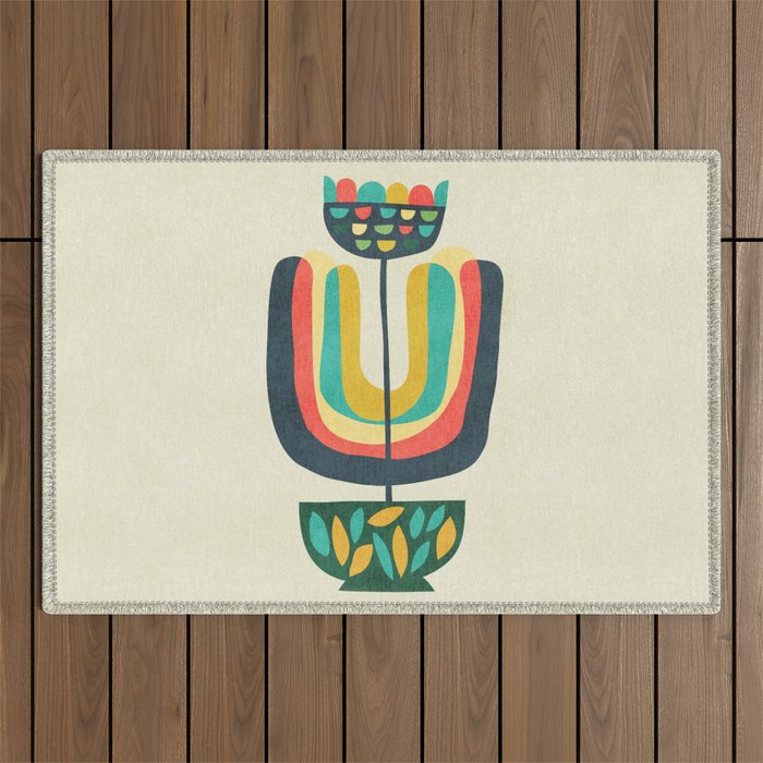 Potted Plant 3 Outdoor Rug Gallery Image 1