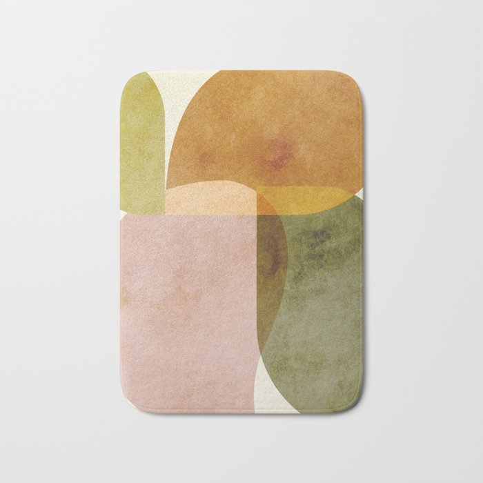 organic shapes boho nature abstract 2 Bath Mat Gallery Image 1
