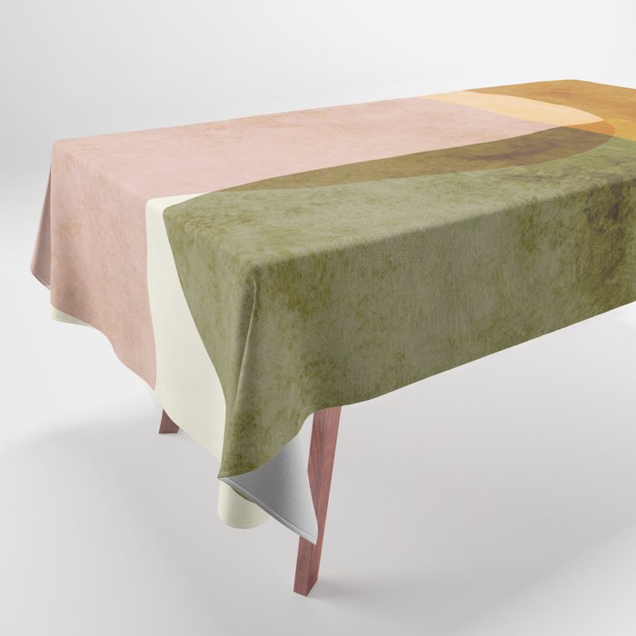 organic shapes boho nature abstract 2 Tablecloth Gallery Image 1