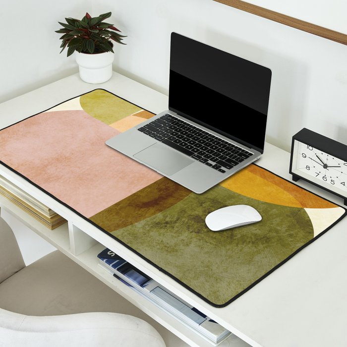organic shapes boho nature abstract 2 Desk Mat Gallery Image 2