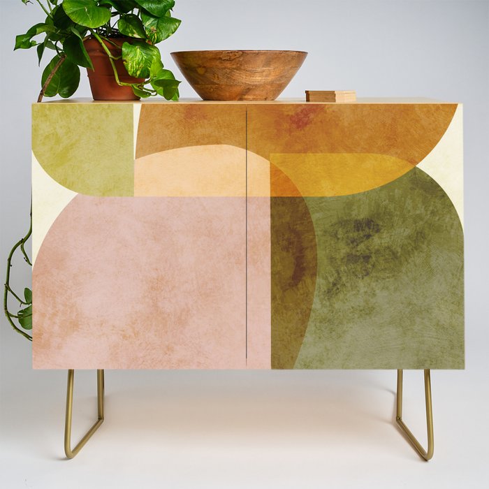 organic shapes boho nature abstract 2 Credenza Gallery Image 1