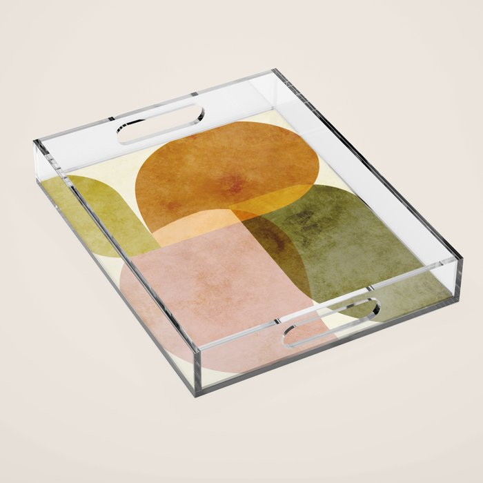 organic shapes boho nature abstract 2 Acrylic Tray Gallery Image 1