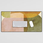 organic shapes boho nature abstract 2 Desk Mat Gallery Image 1