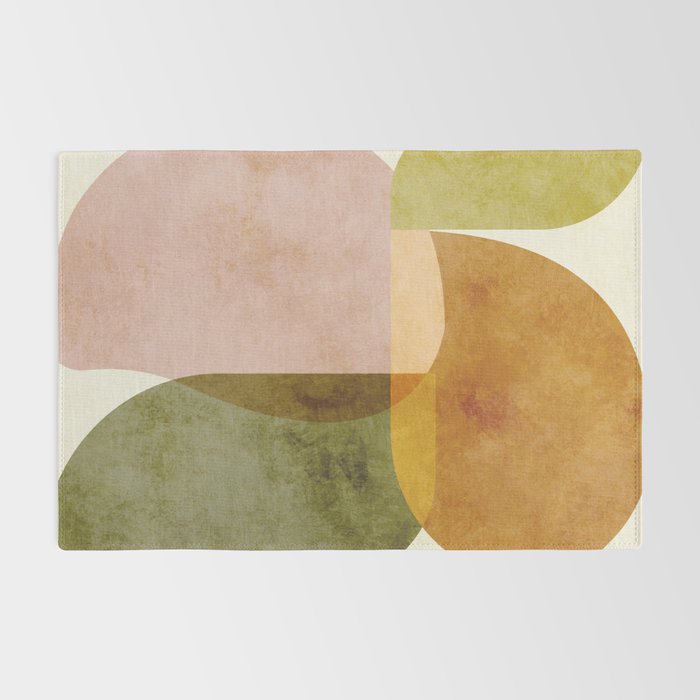 organic shapes boho nature abstract 2 Rug Gallery Image 2