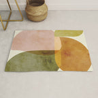 organic shapes boho nature abstract 2 Rug Gallery Image 1
