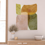 organic shapes boho nature abstract 2 Wall Tapestry Gallery Image 2