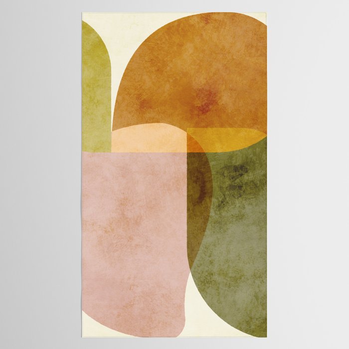 organic shapes boho nature abstract 2 Tablecloth Gallery Image 2