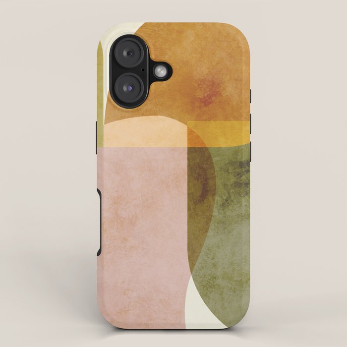 organic shapes boho nature abstract 2 iPhone Case Gallery Image 1