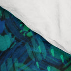 Peacock Watercolor Painting Comforter Gallery Image 4