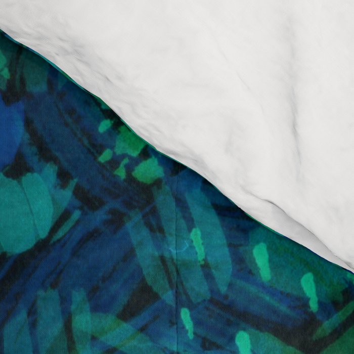 Peacock Watercolor Painting Comforter Gallery Image 4