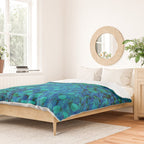 Peacock Watercolor Painting Duvet Cover Gallery Image 2