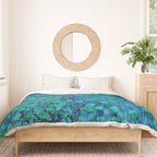 Peacock Watercolor Painting Duvet Cover Gallery Image 3