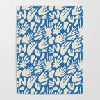 Abstract organic blue shape pattern Poster Gallery Image 4