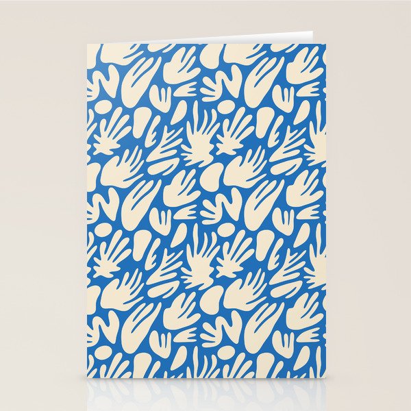 Abstract organic blue shape pattern Stationery Card Gallery Image 2