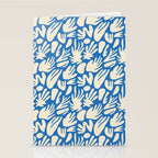 Abstract organic blue shape pattern Stationery Card Gallery Image 2