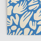 Abstract organic blue shape pattern Poster Gallery Image 3
