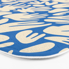 Abstract organic blue shape pattern Bath Mat Gallery Image 3