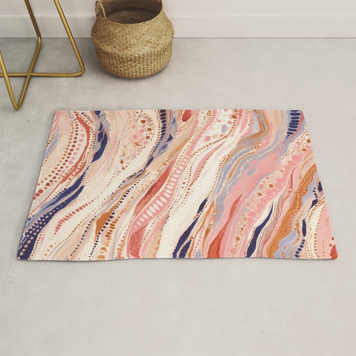 Warm Desert Flow Eclectic Abstract Pattern with Earthy Tones Rug Gallery Image 1