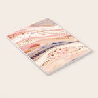Warm Desert Flow Eclectic Abstract Pattern with Earthy Tones Notebook Gallery Image 3