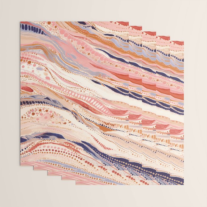 Warm Desert Flow Eclectic Abstract Pattern with Earthy Tones Wrapping Paper Gallery Image 3