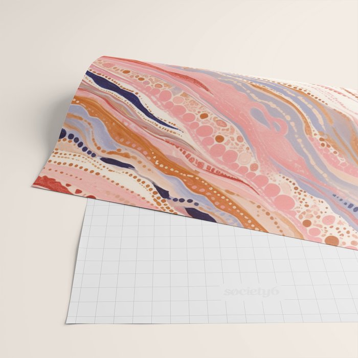 Warm Desert Flow Eclectic Abstract Pattern with Earthy Tones Wrapping Paper Gallery Image 2