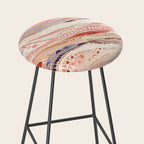 Warm Desert Flow Eclectic Abstract Pattern with Earthy Tones Stool Gallery Image 2