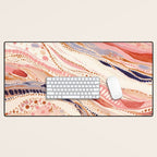 Warm Desert Flow Eclectic Abstract Pattern with Earthy Tones Desk Mat Gallery Image 1