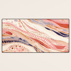 Warm Desert Flow Eclectic Abstract Pattern with Earthy Tones Desk Mat Gallery Image 3