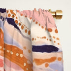 Warm Desert Flow Eclectic Abstract Pattern with Earthy Tones Window Curtain Gallery Image 2