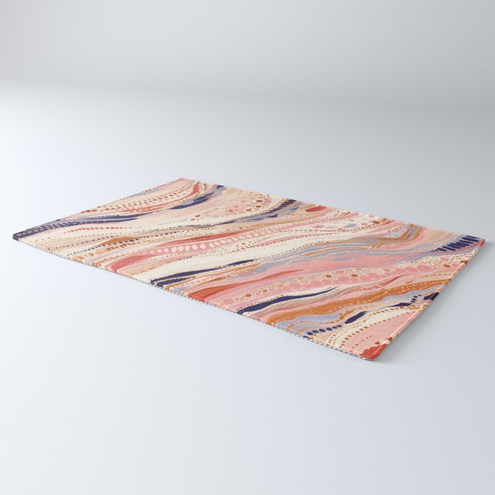 Warm Desert Flow Eclectic Abstract Pattern with Earthy Tones Rug Gallery Image 3