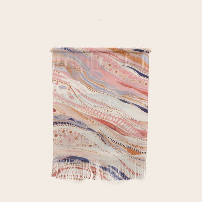 Warm Desert Flow Eclectic Abstract Pattern with Earthy Tones Wall Hanging Gallery Image 1