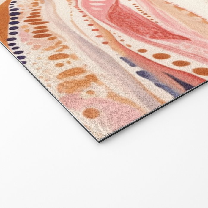 Warm Desert Flow Eclectic Abstract Pattern with Earthy Tones Welcome Mat Gallery Image 2