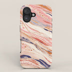 Warm Desert Flow Eclectic Abstract Pattern with Earthy Tones iPhone Case Gallery Image 1