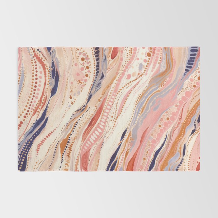 Warm Desert Flow Eclectic Abstract Pattern with Earthy Tones Rug Gallery Image 2