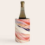 Warm Desert Flow Eclectic Abstract Pattern with Earthy Tones Wine Chiller Gallery Image 3
