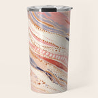 Warm Desert Flow Eclectic Abstract Pattern with Earthy Tones Travel Mug Gallery Image 1