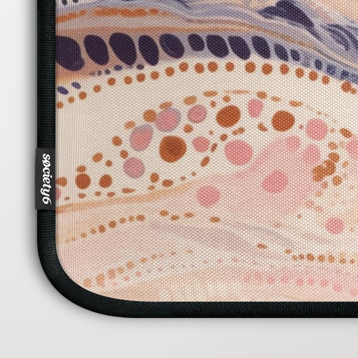 Warm Desert Flow Eclectic Abstract Pattern with Earthy Tones Laptop Sleeve Gallery Image 3