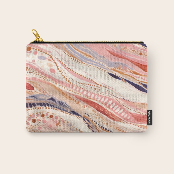 Warm Desert Flow Eclectic Abstract Pattern with Earthy Tones Carry All Pouch Gallery Image 1