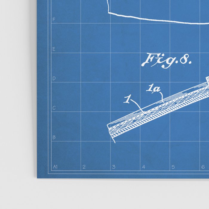 Football Patent - American Football Art - Blueprint Poster Gallery Image 3