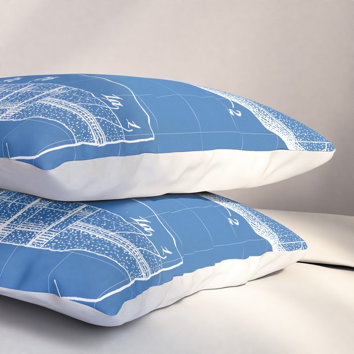 Football Patent - American Football Art - Blueprint Pillow Sham Gallery Image 3