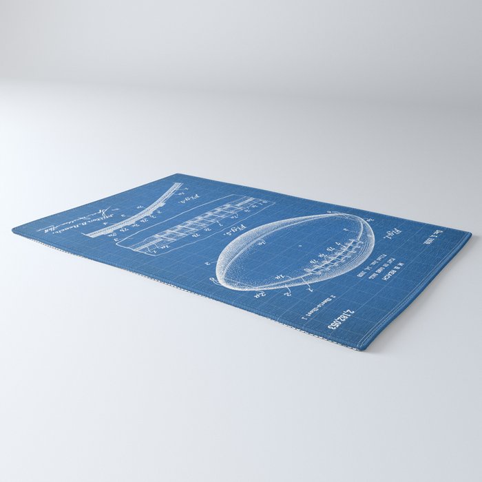 Football Patent - American Football Art - Blueprint Rug Gallery Image 3