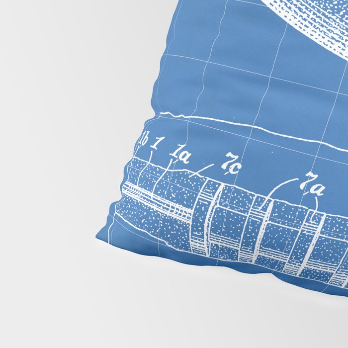 Football Patent - American Football Art - Blueprint Pillow Sham Gallery Image 4