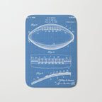 Football Patent - American Football Art - Blueprint Bath Mat Gallery Image 1