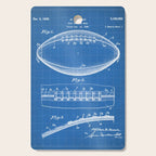 Football Patent - American Football Art - Blueprint Cutting Board Gallery Image 1