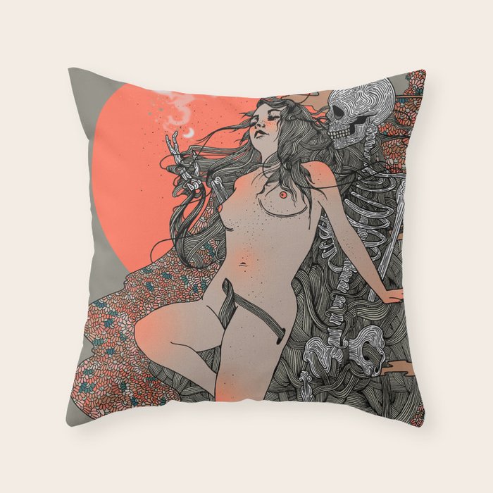 Mirrors & Smoke Throw Pillow Gallery Image 6